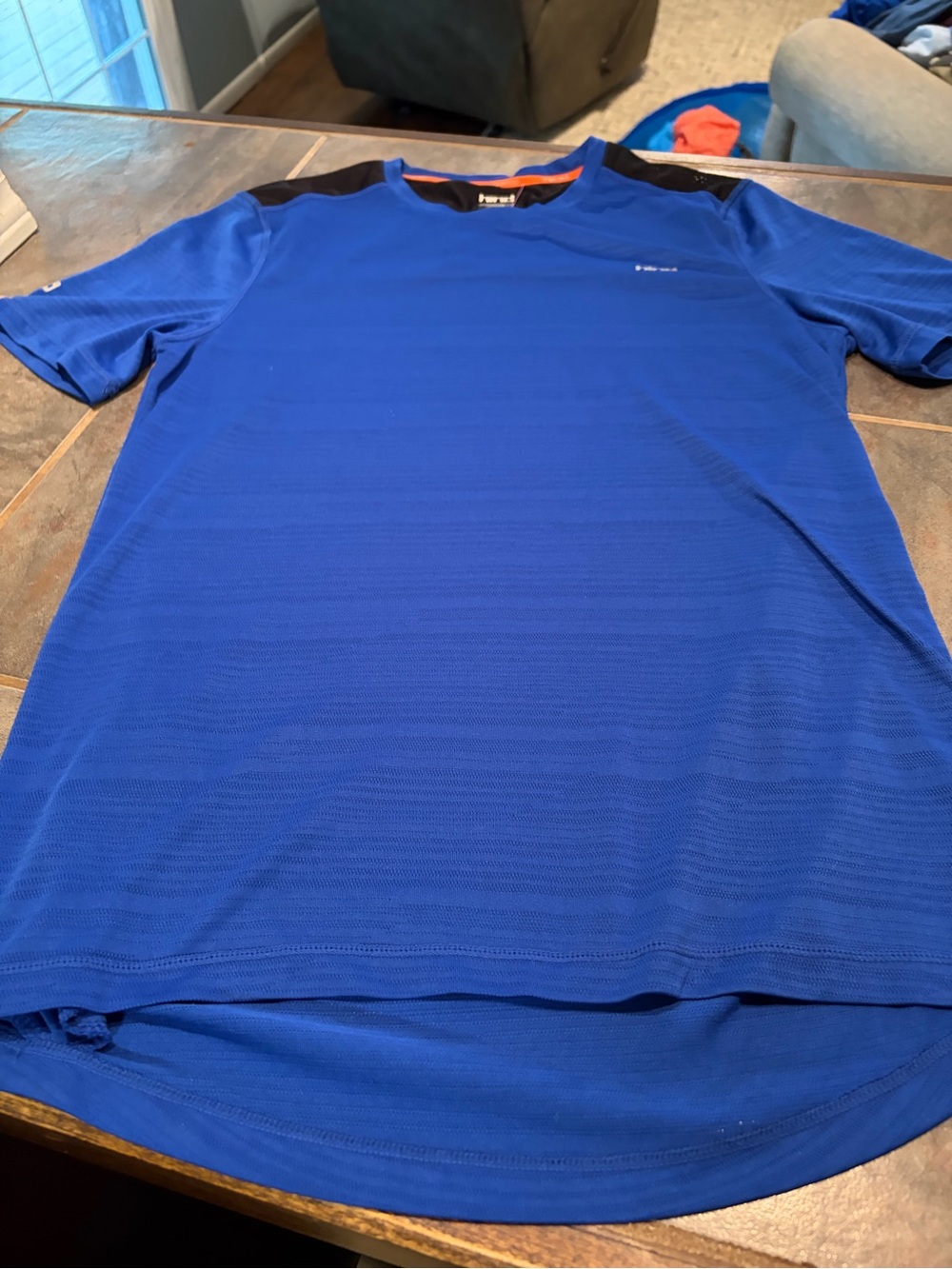 Hind Short Sleeve Athletic Tee in Royal Blue with Black Accents